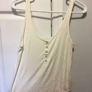 Soft and sexy ribbed Henley tank